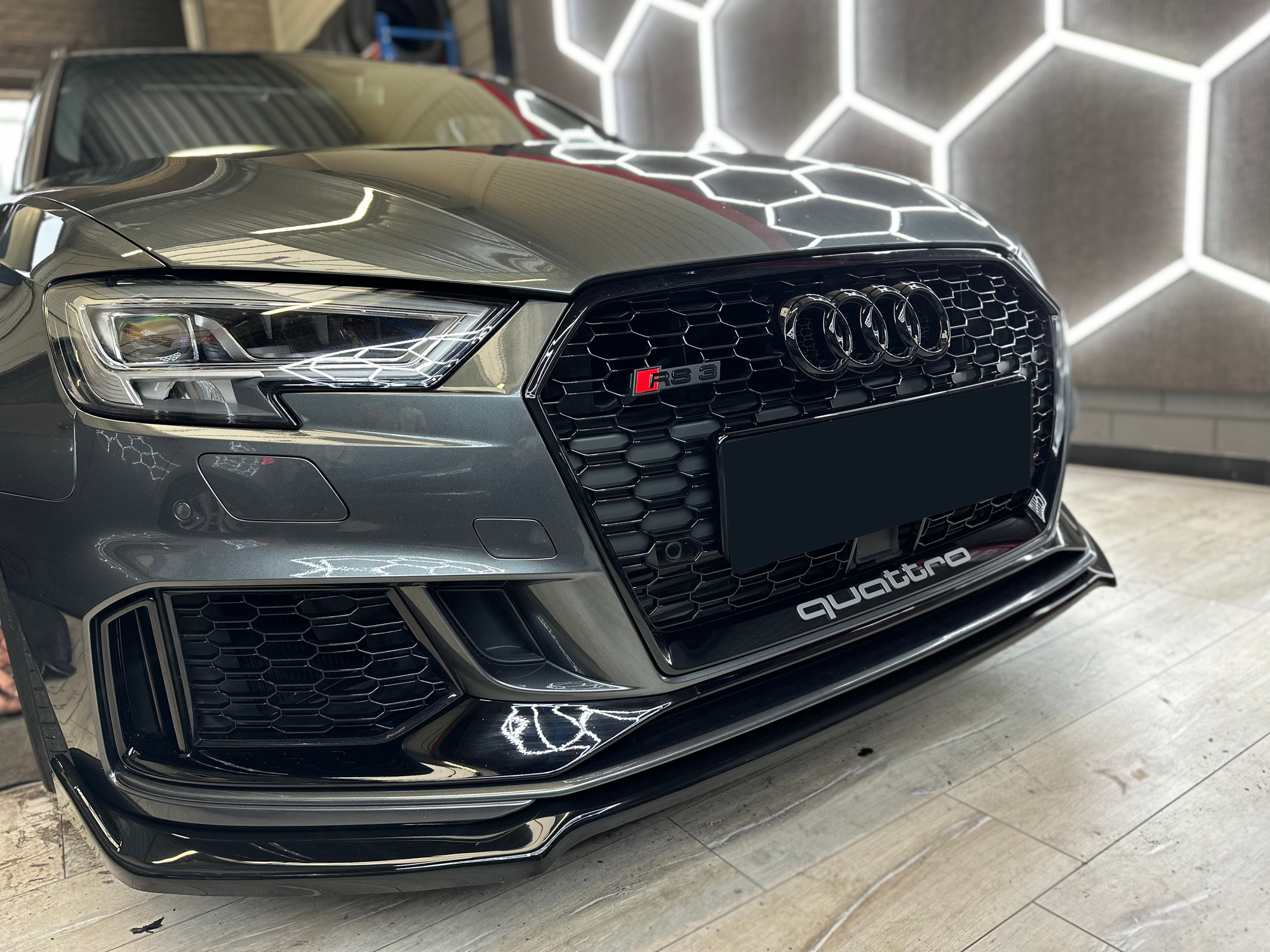 Front Splitter for AUDI RS3 8V Facelift (2017-2020) - Plus Body Kits